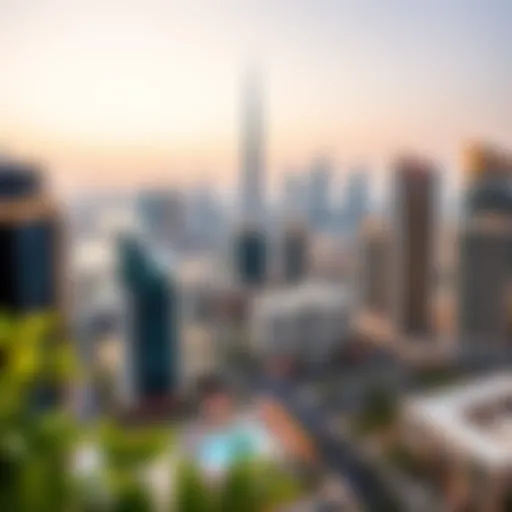 Stunning skyline view of Dubai with modern affordable apartments
