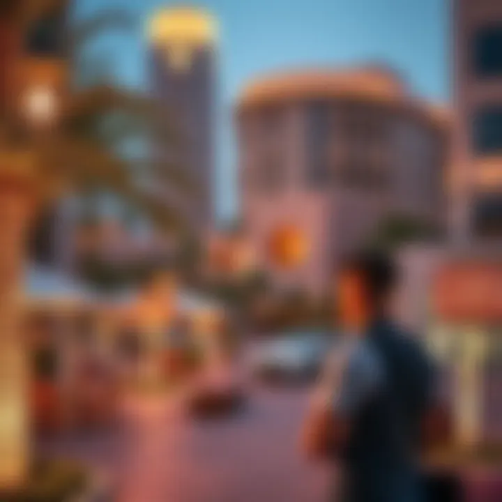 Community surrounding Al Majara Tower with social spaces and parks