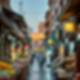 A bustling market scene in Deira showcasing diverse retail options