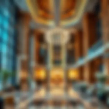 Lavish hotel lobby in Deira symbolizing hospitality sector