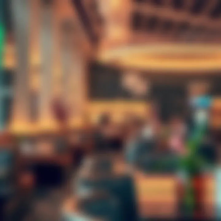 A cozy cafe setting highlighting the tranquil ambiance for travelers to enjoy their meal.