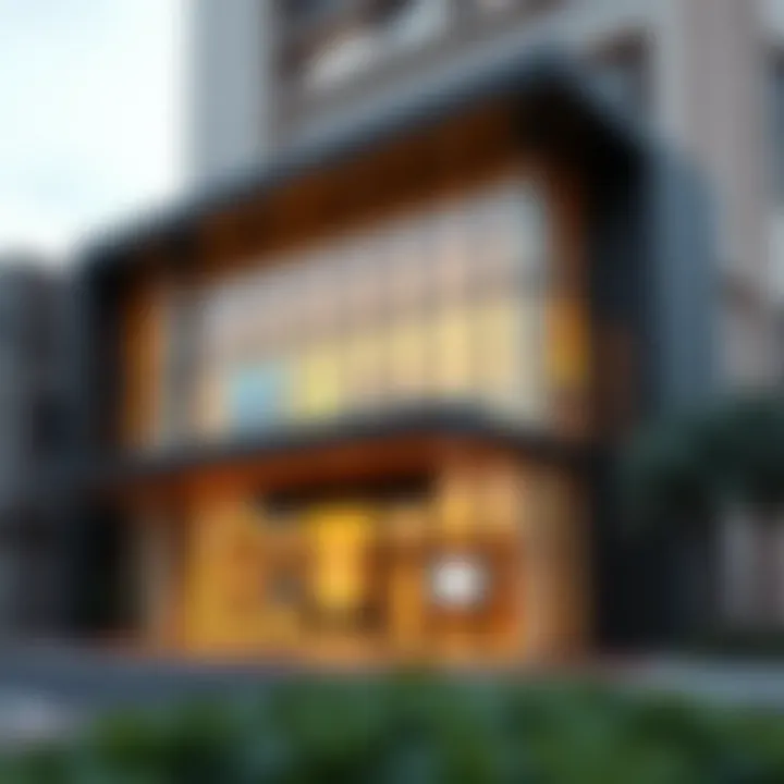 An overview of the Ejari Center's exterior in Dubai