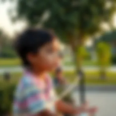 Children Playing at Al Barsha Park Children engaging in outdoor play at Al Barsha Park