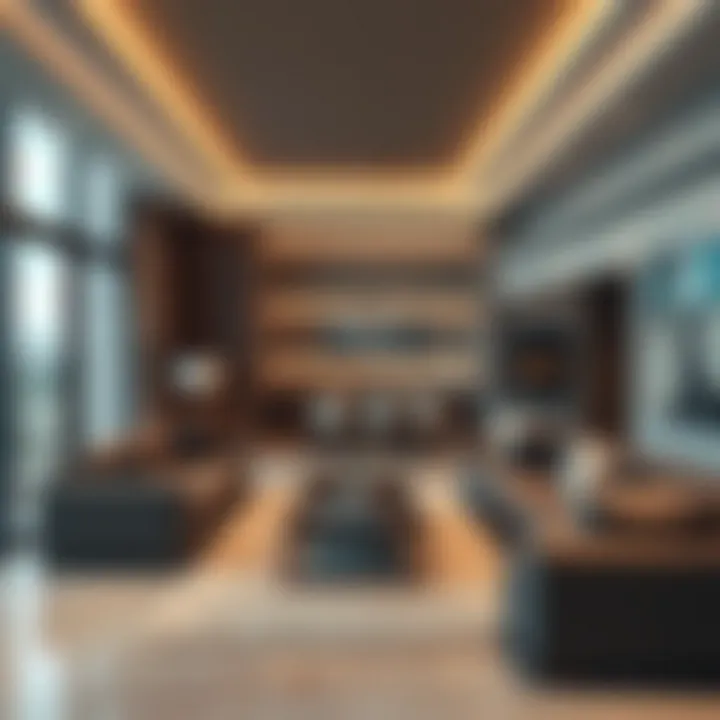 Interior design featuring contemporary living spaces in Damac Smart Heights