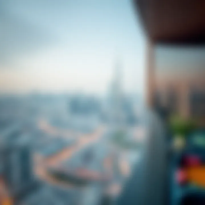 Panoramic view of Dubai skyline from Damac Smart Heights