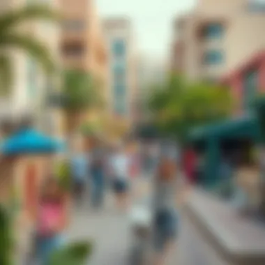 Vibrant Community Life at Deyaar Noor Midtown Vibrant community atmosphere surrounding Deyaar Noor Midtown