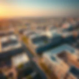 Aerial view of EDI Academic City showcasing modern architecture