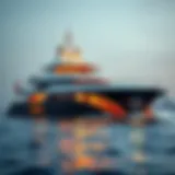 Luxurious yacht sailing in Dubai waters