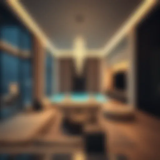 Luxurious holiday rental in Dubai showcasing modern decor and amenities