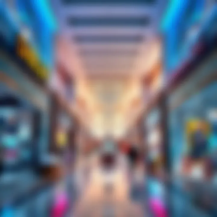 Interior view of كبتل مول highlighting vibrant retail spaces