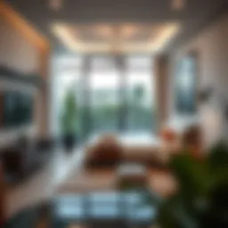 Modern studio apartment interior in Discovery Gardens