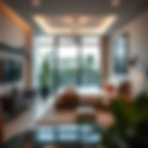 Modern studio apartment interior in Discovery Gardens
