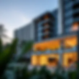 Exterior view of Park Hotel Apartments showcasing modern architecture