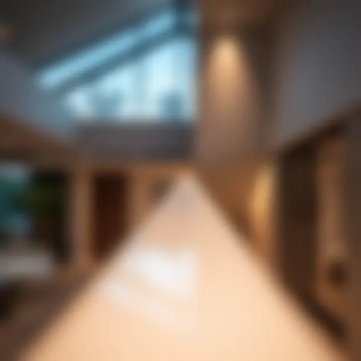 Close-up of innovative architectural features in reportage properties