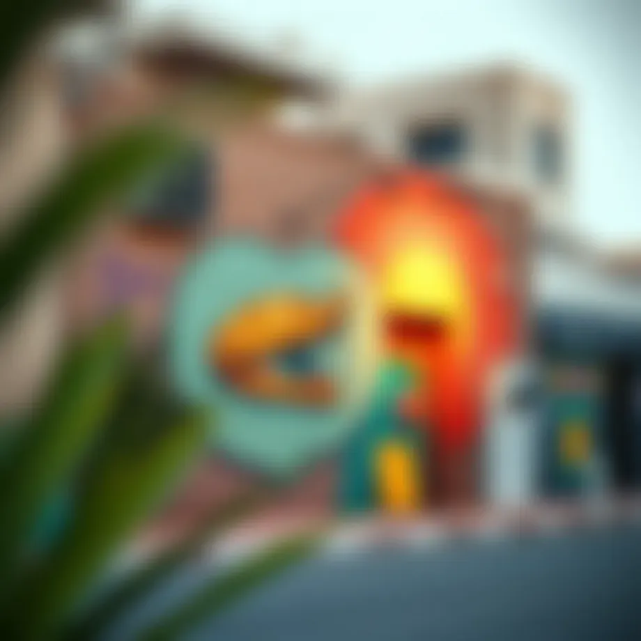 Vibrant street art in Al Quoz showcasing artistic expression