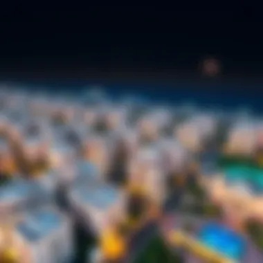 Luxury Living in Dubai: Aerial View of Residential Areas Aerial view of a luxurious residential area in Dubai