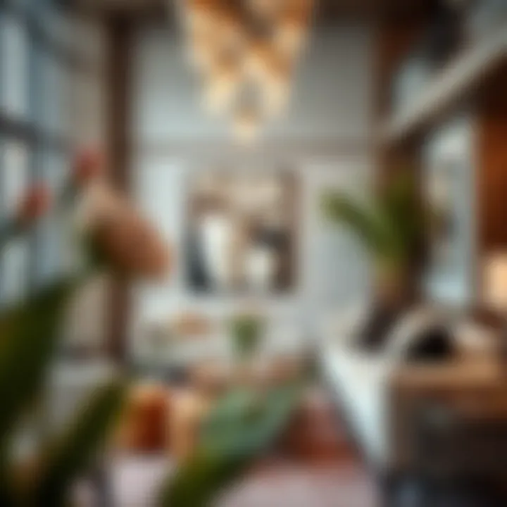Chic lounge decor with contemporary art pieces