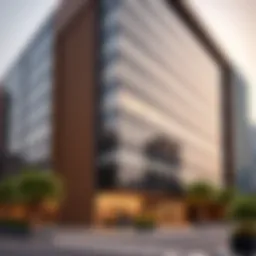 Modern office building architecture in Dubai