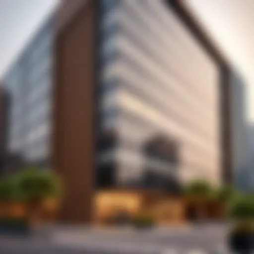 Modern office building architecture in Dubai