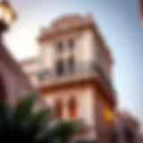 A panoramic view of Dubai's oldest building showcasing its architectural details
