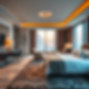 Luxurious Guest Accommodations at The One Hotel Luxurious guest room with elegant decor and breathtaking views