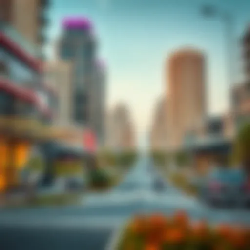 Vibrant urban landscape showcasing Yas Projects