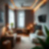 Cozy bachelor room setup with modern decor