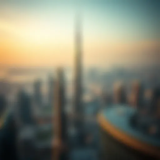 Aerial view showcasing Dubai's skyline with innovative architecture