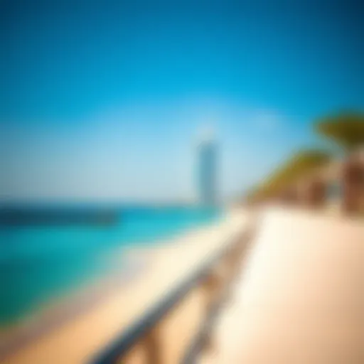 A stunning view of Jumeirah Beach with the iconic Burj Al Arab in the background