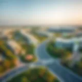 Aerial view of Nad Al Sheba showcasing its lush greenery and modern architecture