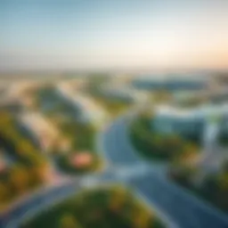 Aerial view of Nad Al Sheba showcasing its lush greenery and modern architecture