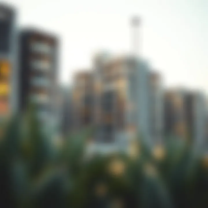 Modern residential buildings illustrating the real estate opportunities in Nad Al Sheba