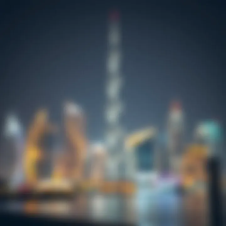 Iconic Dubai skyline during festive season