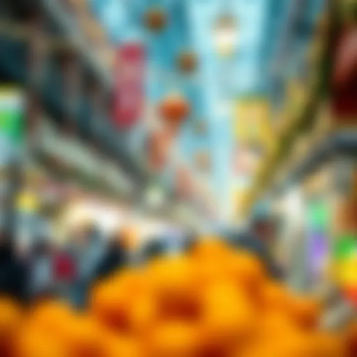 Vibrant market scene during Dubai holidays