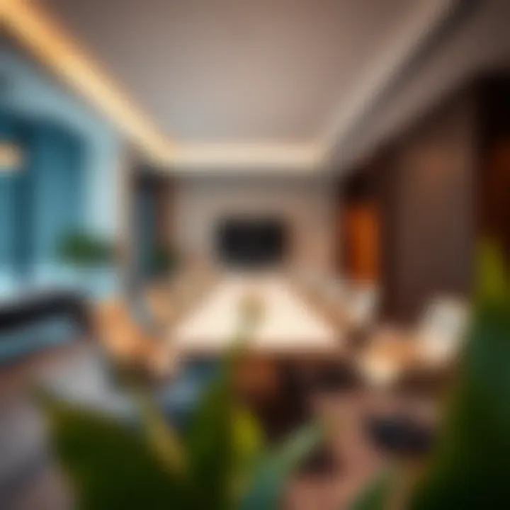 Business area equipped for meetings