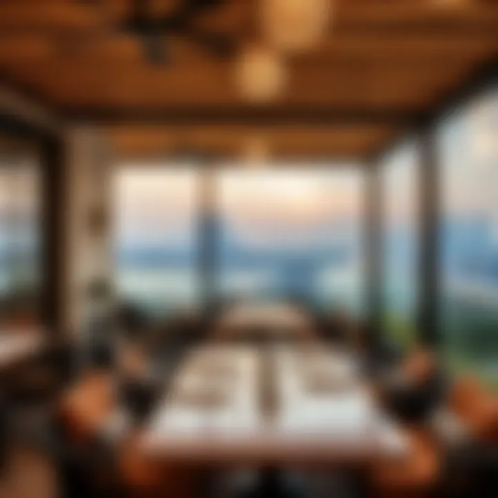Outdoor dining space with beautiful views