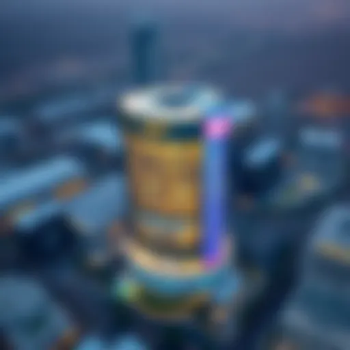 An aerial view of Dubai's One Business Centre showcasing its modern architecture
