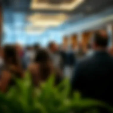 A networking event taking place at One Business Centre with diverse participants