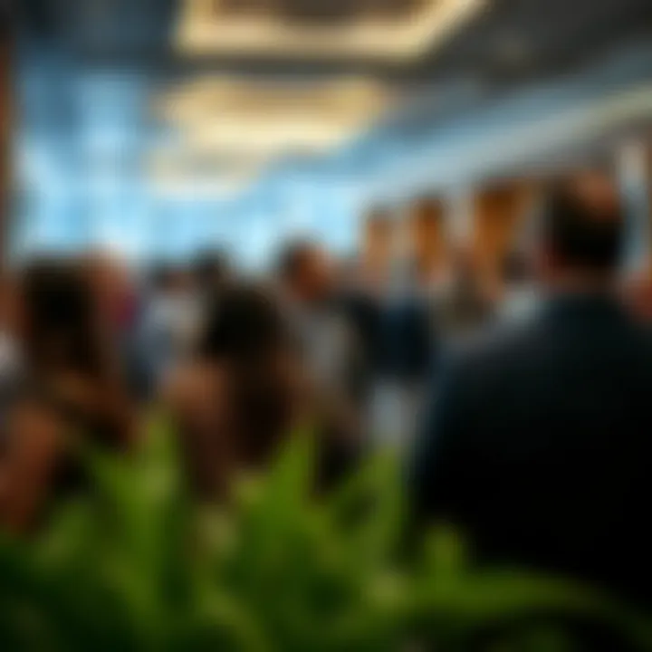 A networking event taking place at One Business Centre with diverse participants