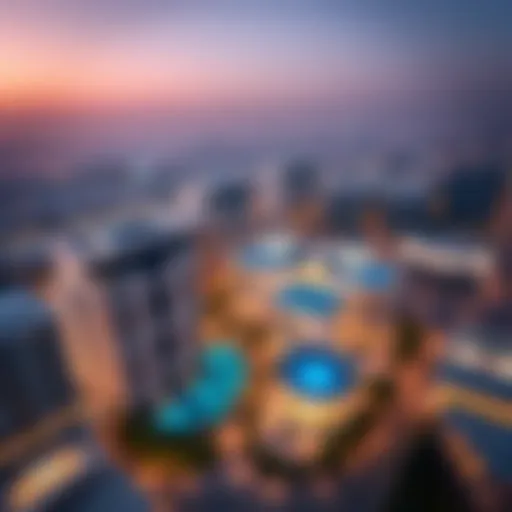 Aerial view of خوانيج لاست showcasing modern architecture